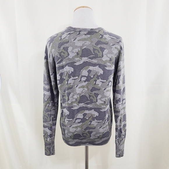 Monrow Grey Camo Raglan Sweatshirt small - Picture 4 of 8